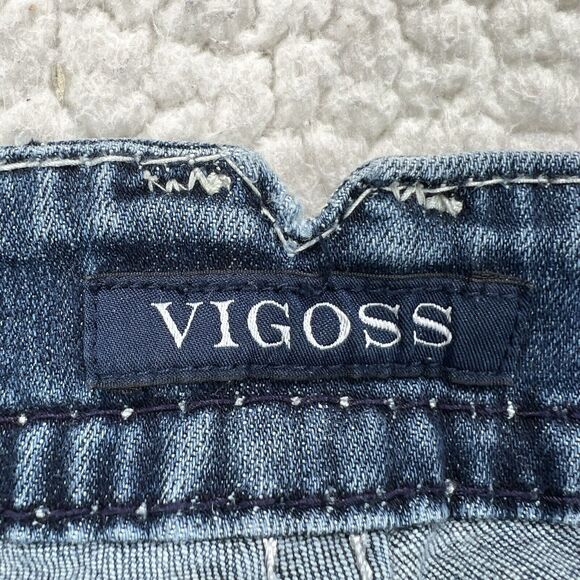 Vigoss Jeans Women’s 28x32 Blue New York Boot Cut Low Rise Embroidered - Picture 9 of 16